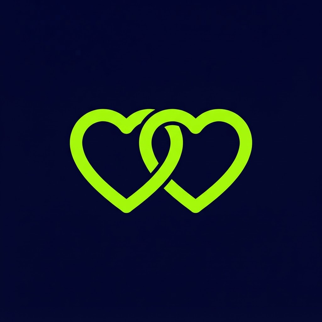 Icono de dos corazones entrelazados