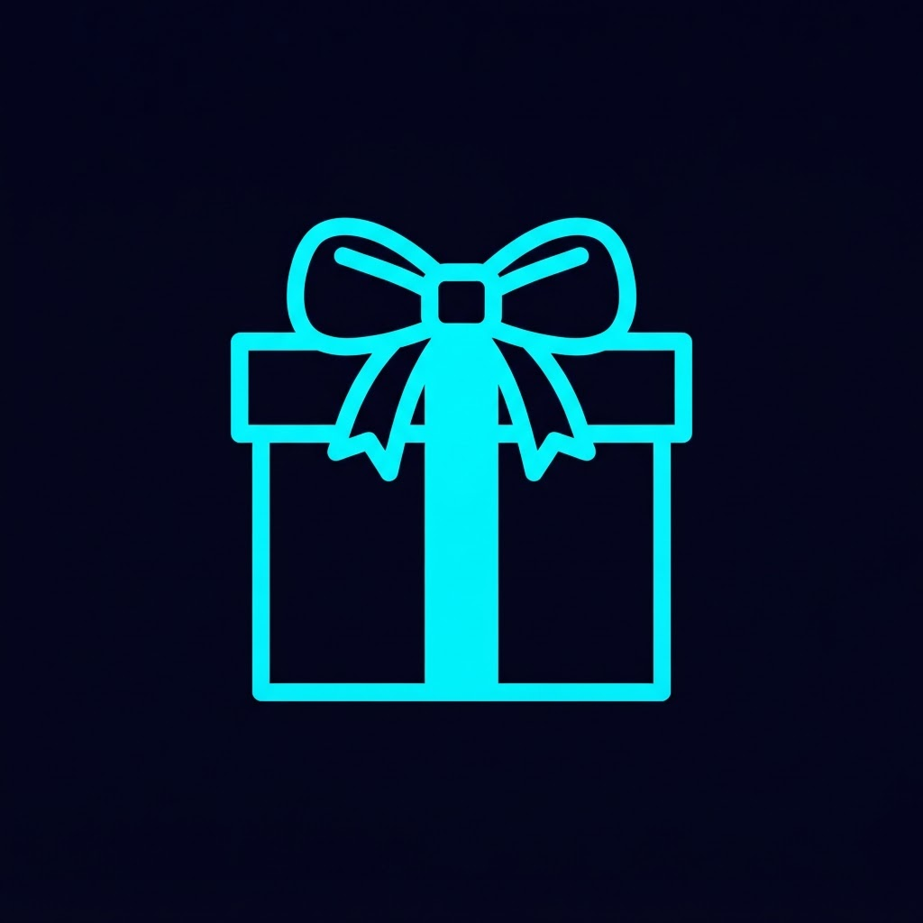 Icono de una caja de regalo con lazo